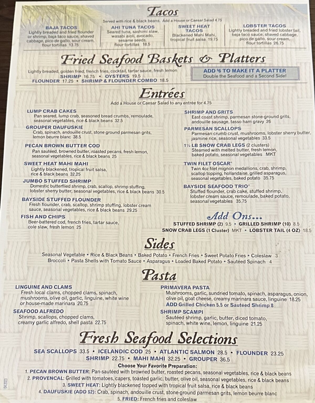 Black Marlin Menu Hilton Head delivered by Express Restaurant Delivery