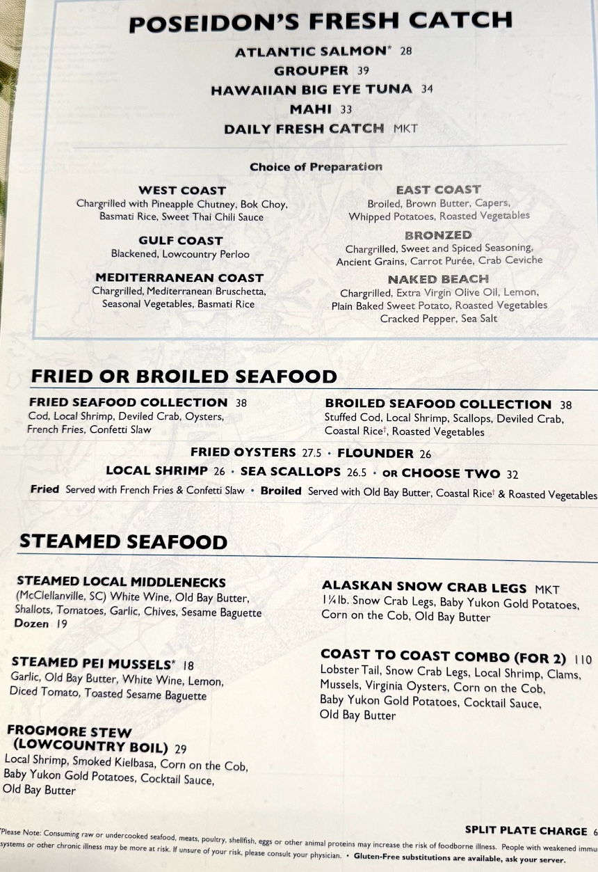 Poseidon Menu Seafood, Fresh Catch Poseidon food delivery by Express Restaurant Delivery, HHI FOOD