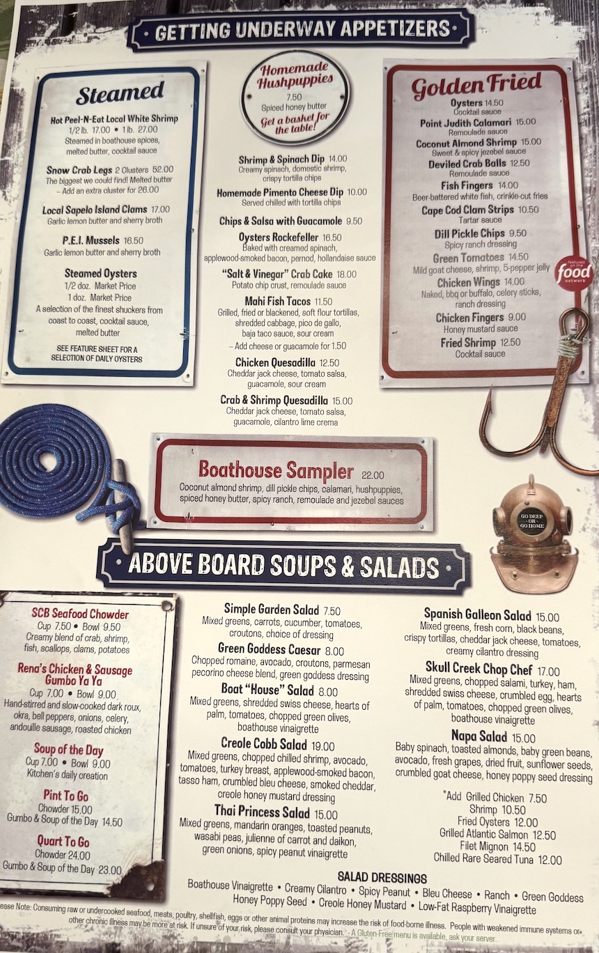Skull Creek Boathouse Menu Food Delivery by Express Restaurant Delivery
