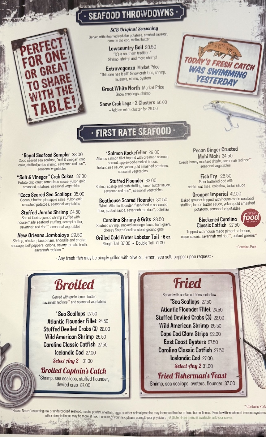 Skull Creek Boathouse Menu Food Delivery by Express Restaurant Delivery