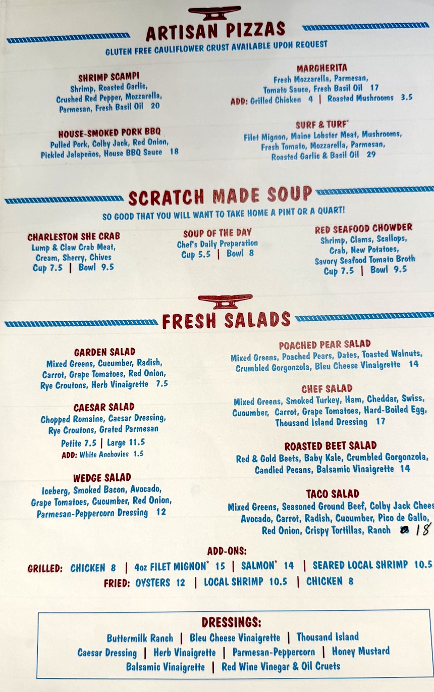 Skull Creek Dockside Menu Pizza, Soup, Salads Hilton Head Food Delivery by Express Restaurant Delivery