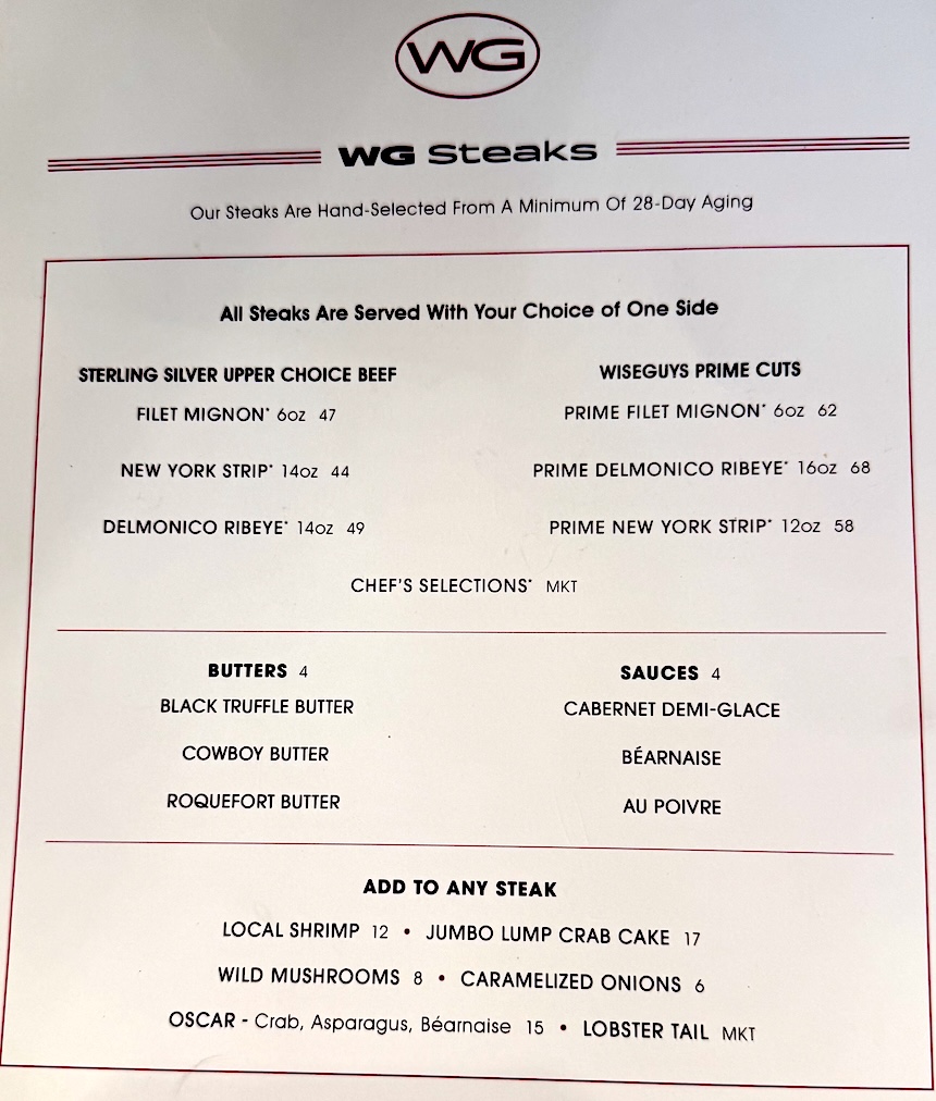 Wise Guys Menu Food Delivery by Express Restaurant Delivery
